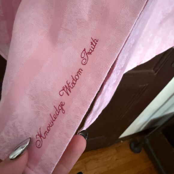 ROBERT GRAHAM | Pink Jacquard Sakura Cherry Blossom Detail Shirt Medium / Large - Picture 6 of 9